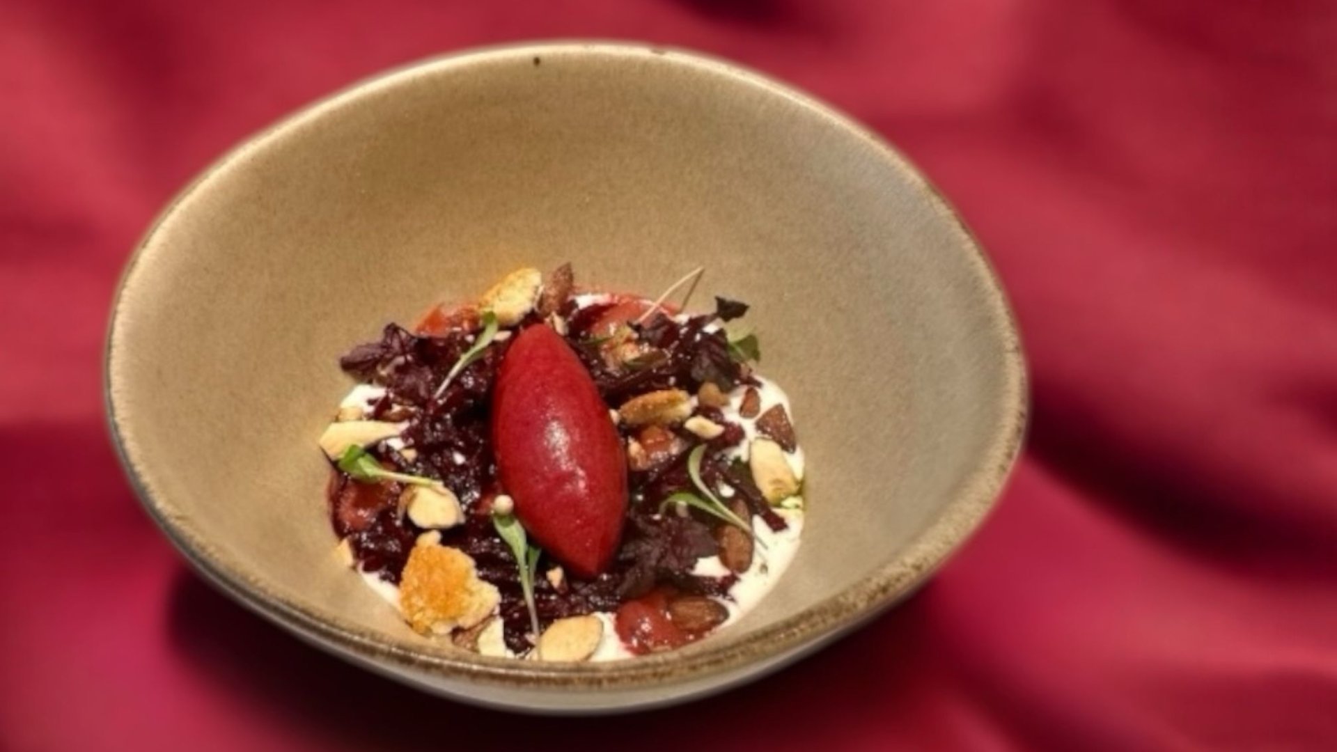 Stracciatella et betterave